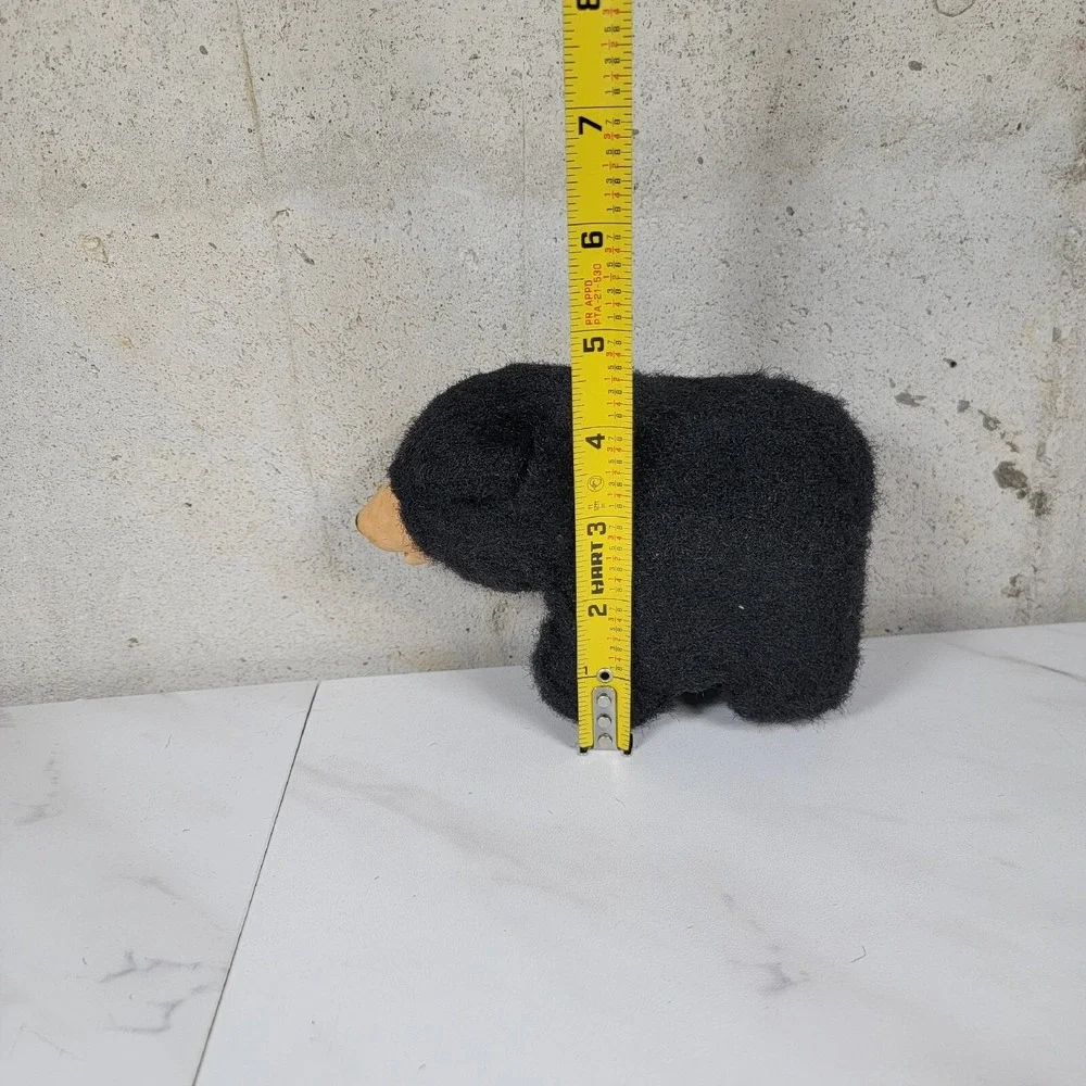 Vintage BLACK BEAR‎ Rubber Nose Plush Cork Filled